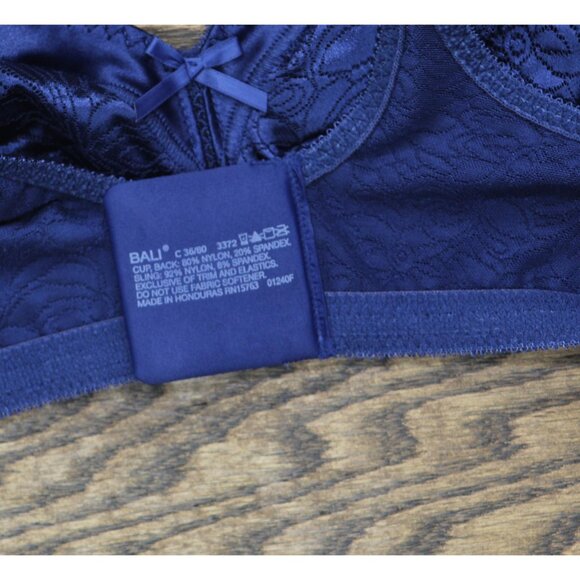 NWT Bali Bra Double Support M-Frame Cushioned Flexible Fit In The Blue 36C - Picture 11 of 11